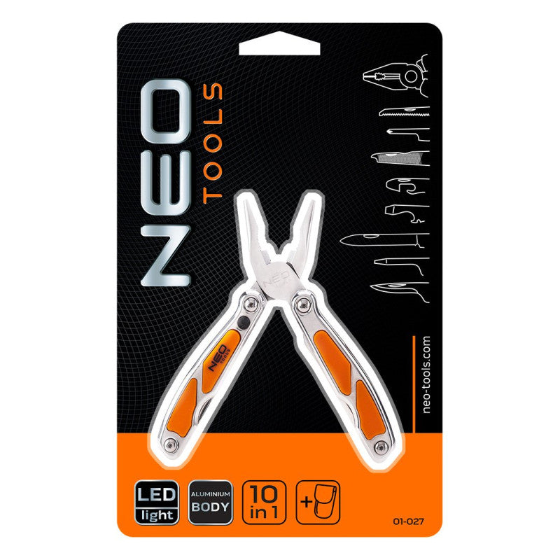 Multitool mini z latarką LED 10w1