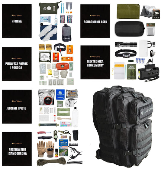 Plecak ewakuacyjny z wyposażeniem SAFEBAG MAX