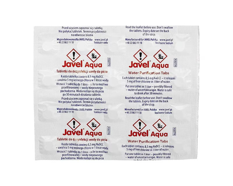 Tabletki Javel Aqua do uzdatniania wody