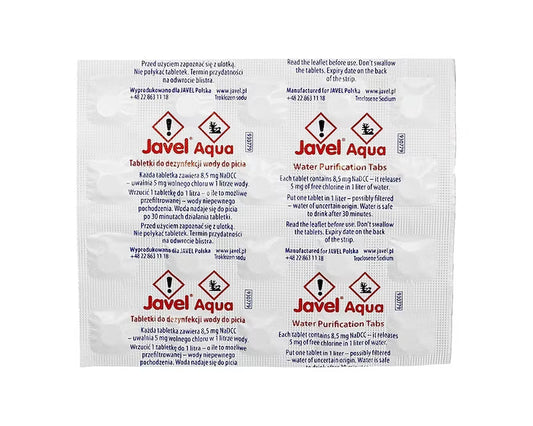 Tabletki Javel Aqua do uzdatniania wody